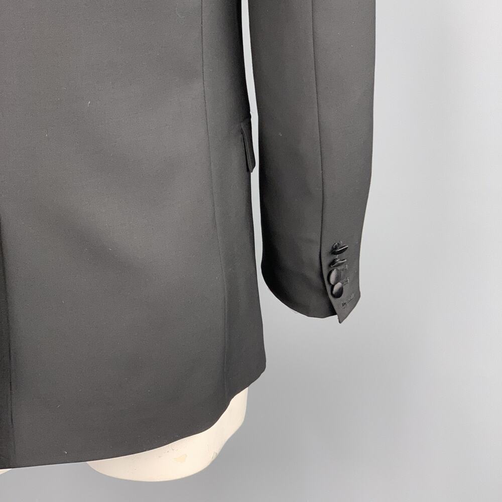 MARC JACOBS Size 40 Black Wool Peak Lapel Sport Coat Tuxedo Jacket - Picture 5 of 6